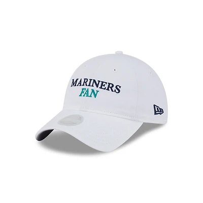 Women's New Era White Seattle Mariners Team Fan 9TWENTY Adjustable Hat