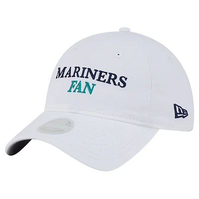 Women's New Era White Seattle Mariners Team Fan 9TWENTY Adjustable Hat