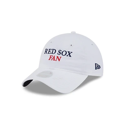 Women's New Era White Boston Red Sox Team Fan 9TWENTY Adjustable Hat