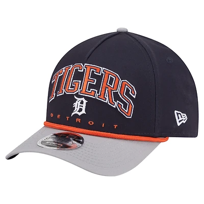 Men's New Era Navy/Gray Detroit Tigers Arch 9FORTY A-Frame M-Crown Adjustable Hat