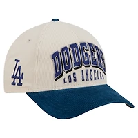 Men's New Era  Cream/Royal Los Angeles Dodgers Sided Corduroy 9FORTY A-Frame Adjustable Hat