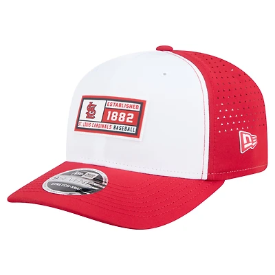 Men's New Era White/Red St. Louis Cardinals Established Patch 9SEVENTY Adjustable Hat