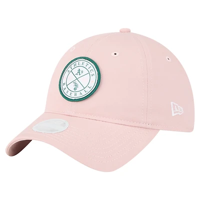 Women's New Era Pink Athletics Bloom 9TWENTY Adjustable Hat