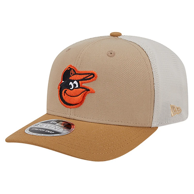 Men's New Era Stone Baltimore Orioles 9SEVENTY Trucker Adjustable Hat