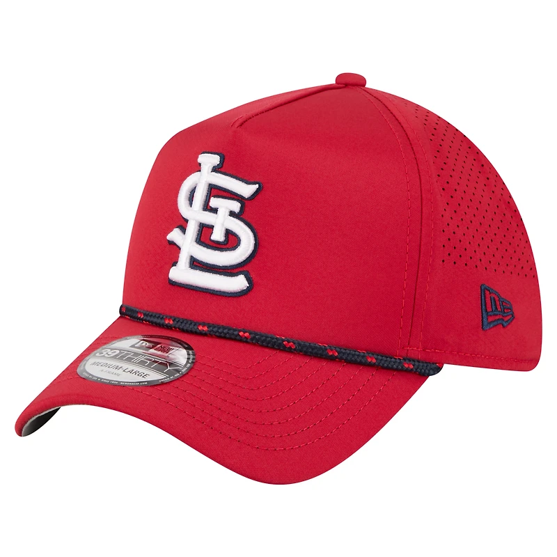 Men's New Era  Red St. Louis Cardinals 39THIRTY A-Frame Perforated Flex Hat