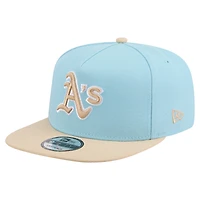 Men's New Era  Light Blue/Light Beige Athletics Color Pack A-Frame 9FIFTY Snapback Hat
