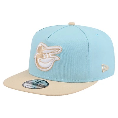 Men's New Era  Light Blue/Light Beige Baltimore Orioles Color Pack A-Frame 9FIFTY Snapback Hat