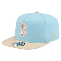 Men's New Era Light Beige/ Boston Red Sox Color Pack A-Frame 9FIFTY Snapback Hat