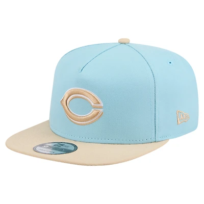 Men's New Era  Light Blue/Light Beige Cincinnati Reds Color Pack A-Frame 9FIFTY Snapback Hat