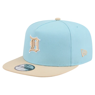 Men's New Era  Light Blue/Light Beige Detroit Tigers Color Pack A-Frame 9FIFTY Snapback Hat