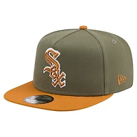 Men's New Era  Olive/Brown Chicago White Sox Color Pack A-Frame 9FIFTY Snapback Hat