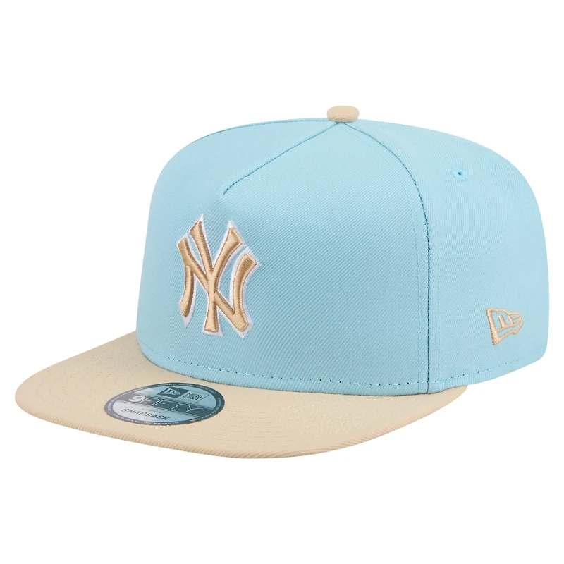 Men's New Era  Light Blue/Light Beige New York Yankees Color Pack A-Frame 9FIFTY Snapback Hat
