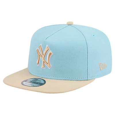 Men's New Era  Light Blue/Light Beige New York Yankees Color Pack A-Frame 9FIFTY Snapback Hat