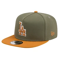 Men's New Era  Olive/Brown Los Angeles Dodgers Color Pack A-Frame 9FIFTY Snapback Hat