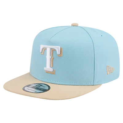 Men's New Era  Light Blue/Light Beige Texas Rangers Color Pack A-Frame 9FIFTY Snapback Hat