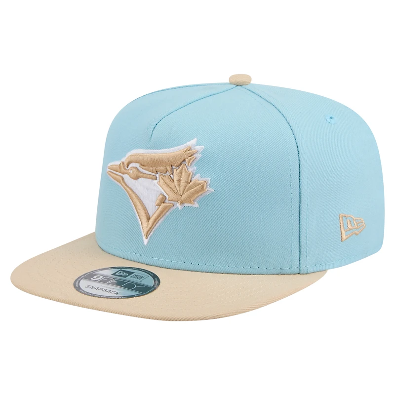 Men's New Era  Light Blue/Light Beige Toronto Blue Jays Color Pack A-Frame 9FIFTY Snapback Hat