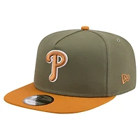 Men's New Era  Olive/Brown Philadelphia Phillies Color Pack A-Frame 9FIFTY Snapback Hat