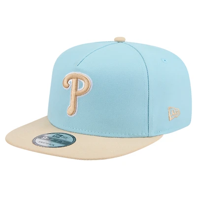 Men's New Era Light /Light Beige Philadelphia Phillies Color Pack A-Frame 9FIFTY Snapback Hat