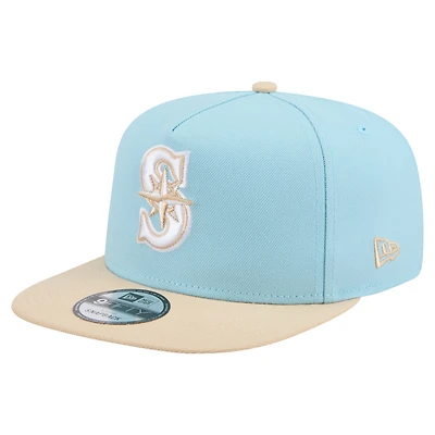 Men's New Era Light /Light Beige Seattle Mariners Color Pack A-Frame 9FIFTY Snapback Hat