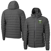 Men's Cutter & Buck  Gray Portland Timbers Mission Ridge Repreve Eco Insulated Hooded Puffer Jacket