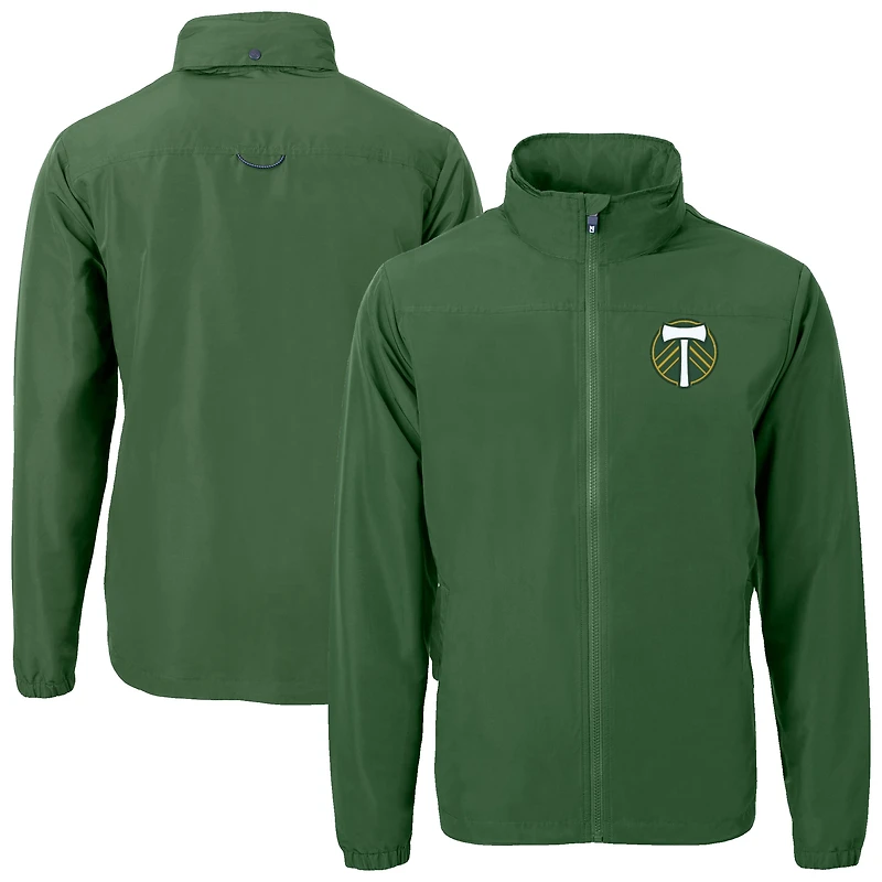 Men's Cutter & Buck  Hunter Green Portland Timbers Charter Eco Recycled Full-Zip Jacket