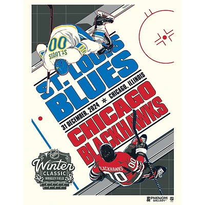 Phenom Gallery Chicago Blackhawks vs. St. Louis Blues 2025 Winter Classic 18" x 24" Serigraph