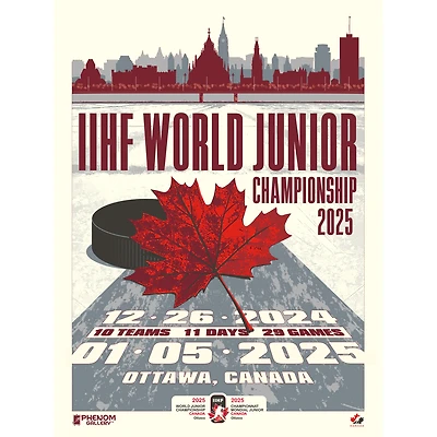 Phenom Gallery 2025 IIHF World Junior Championship 18" x 24" Serigraph