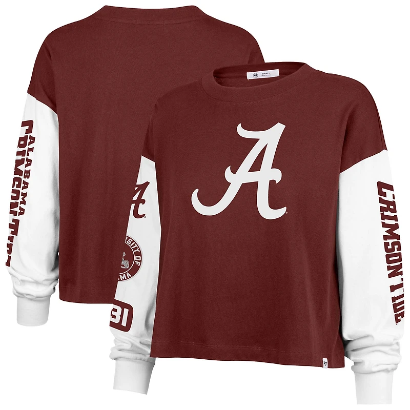 Women's '47 Crimson Alabama Tide Sydney Long Sleeve T-Shirt