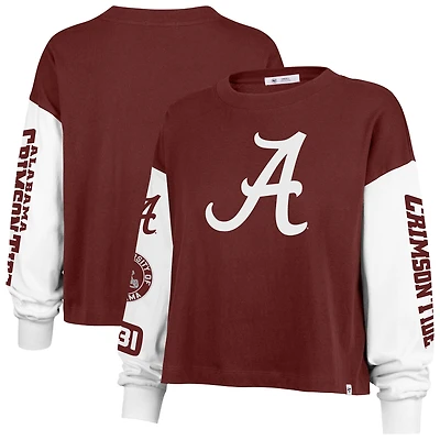 Women's '47 Crimson Alabama Tide Sydney Long Sleeve T-Shirt