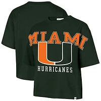 Women's '47 Green Miami Hurricanes Outreach City Relaxed Cropped T-Shirt