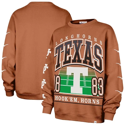 Women's '47 Texas Orange Longhorns Go Big Oversized Pullover Sweatshirt