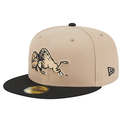Men's New Era  Khaki Colorado Buffaloes Throwback Two-Tone 59FIFTY Fitted Hat