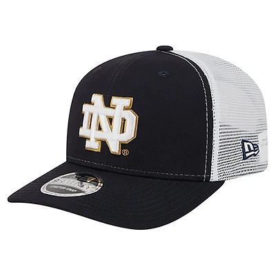 Men's New Era  Navy Notre Dame Fighting Irish Team 9SEVENTY COOLERA Trucker Adjustable Hat