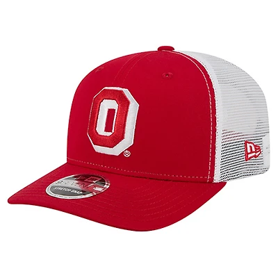 Men's New Era  Scarlet Ohio State Buckeyes Team 9SEVENTY COOLERA Trucker Adjustable Hat