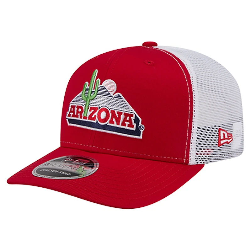 Men's New Era  Red/White Arizona Wildcats Team 9SEVENTY COOLERA Trucker Adjustable Hat