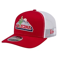 Men's New Era  Red/White Arizona Wildcats Team 9SEVENTY COOLERA Trucker Adjustable Hat