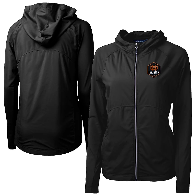 Women's Cutter & Buck Houston Dynamo FC Adapt Eco Knit Hybrid Recycled Raglan Full-Zip Jacket