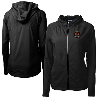 Women's Cutter & Buck Houston Dynamo FC Adapt Eco Knit Hybrid Recycled Raglan Full-Zip Jacket