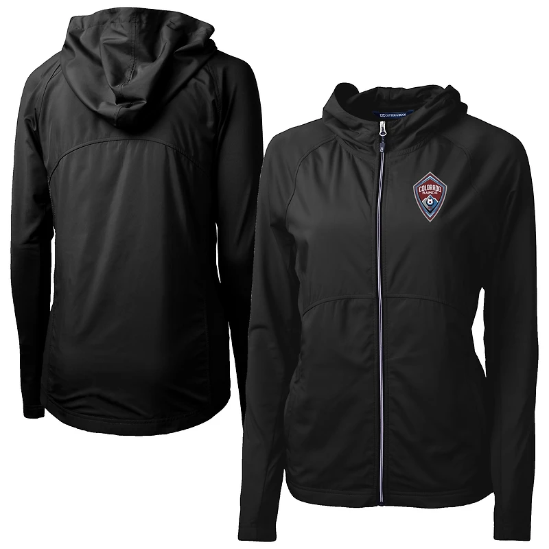 Women's Cutter & Buck Colorado Rapids Adapt Eco Knit Hybrid Recycled Raglan Full-Zip Jacket