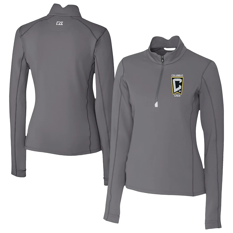 Women's Cutter & Buck Columbus Crew Traverse Stretch Eco Quarter-Zip Top