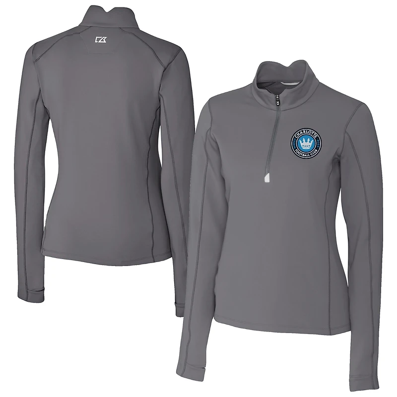 Women's Cutter & Buck Charlotte FC Traverse Stretch Eco Quarter-Zip Top