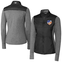Women's Cutter & Buck FC Cincinnati Stealth Hybrid Quilted Full-Zip Windbreaker Jacket