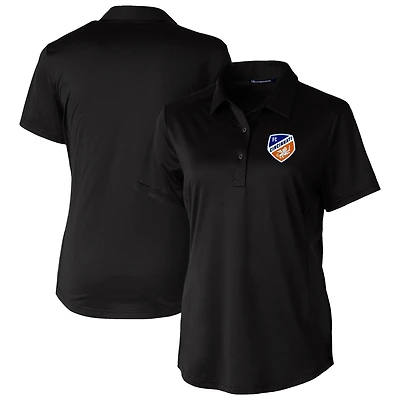 Women's Cutter & Buck  Black FC Cincinnati Prospect Eco Textured Stretch Recycled Polo