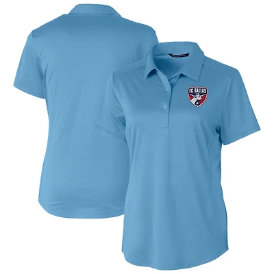 Women's Cutter & Buck  Powder Blue FC Dallas Prospect Eco Textured Stretch Recycled Polo