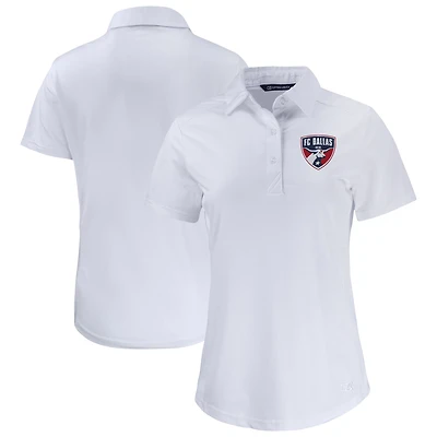 Women's Cutter & Buck  White FC Dallas Prospect Eco Textured Stretch Recycled Polo