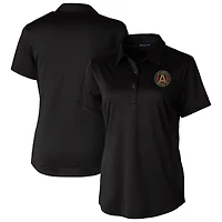 Women's Cutter & Buck  Black Atlanta United FC Prospect Eco Textured Stretch Recycled Polo