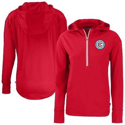 Women's Cutter & Buck Chicago Fire Daybreak Eco Recycled Half-Zip Hoodie