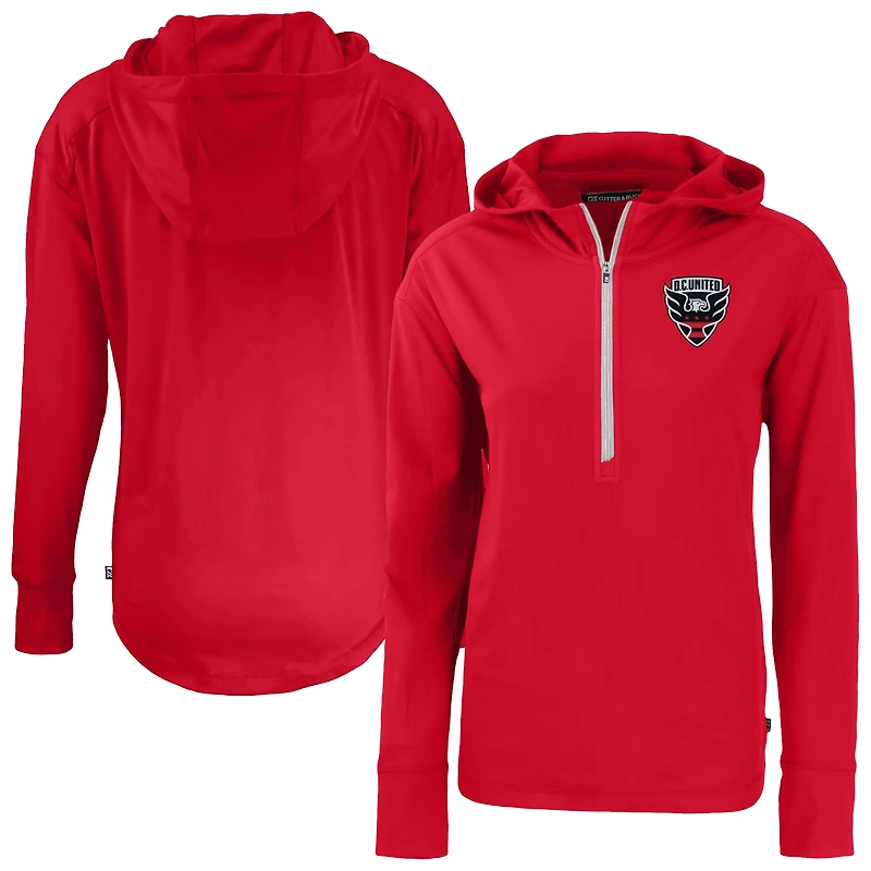 Women's Cutter & Buck D.C. United Daybreak Eco Recycled Half-Zip Hoodie