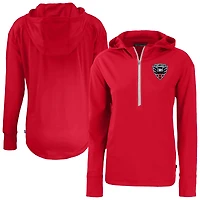 Women's Cutter & Buck D.C. United Daybreak Eco Recycled Half-Zip Hoodie