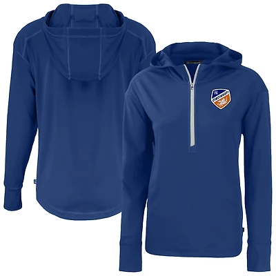 Women's Cutter & Buck FC Cincinnati Daybreak Eco Recycled Half-Zip Hoodie